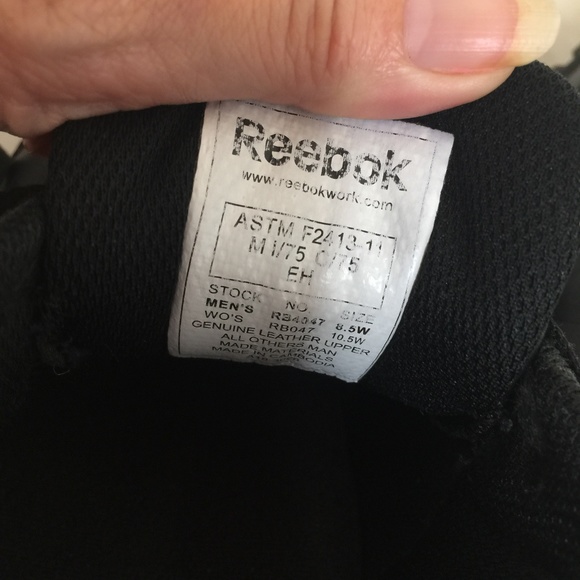 Reebok Mens Sz/8.5W Alloy Toe Leather Work Shoe main image 8